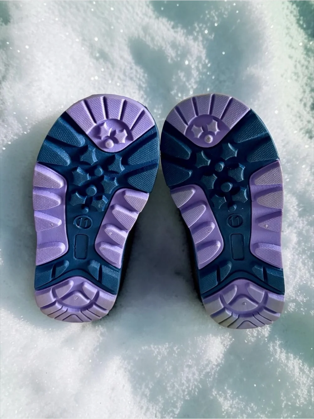 Cat & Jack Purple & Navy Thermolite Star Winter Boots Toddler Girls Size 11